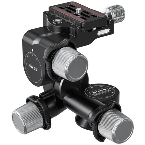 Leofoto GW-01 3-Way Geared Head with QR Plate