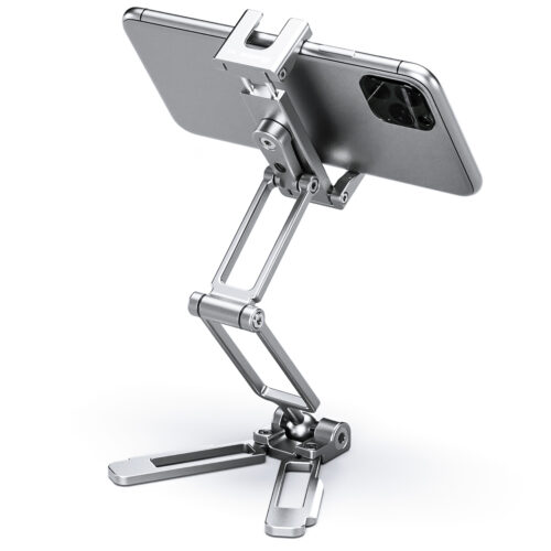 Leofoto PS-4 Multi-functional Foldable Cellphone Stand with Arca-Compatible Dovetail and Cold Shoe Mount