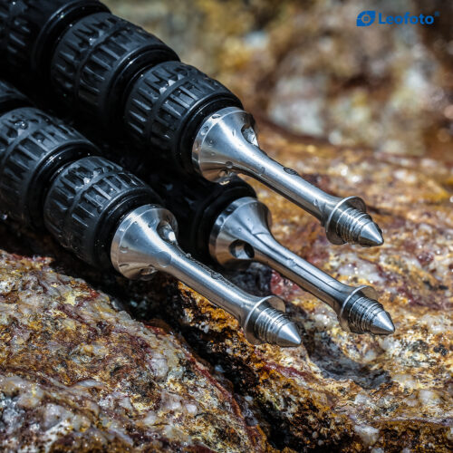 Leofoto TFS-S1/4 | Set of 3 Long Spike/Rubber Foot Set 1/4'' Thread