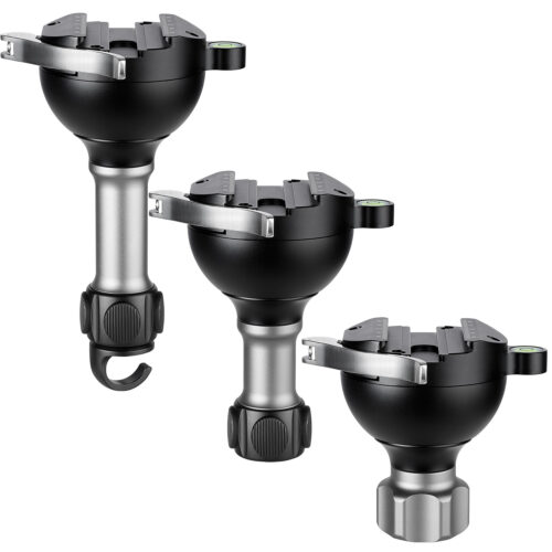 Leofoto YB-75LC / YB-75MC / YB-75SC Leveling Base with Handle for 75mm Bowl | Lever Release Arca Clamp