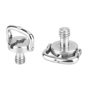 Leofoto TMD-5 UNC 1/4'' D Shaft Wide Screw with Torque Master 1/4" D Ring Comfort Wide Handle Stainless Steel Screw for Tripod QR Plate (5 Pack)