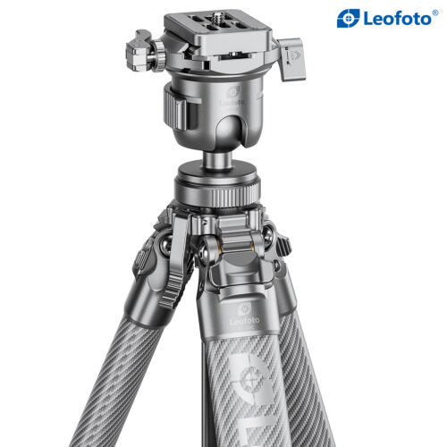 Leofoto AZ-204C+MBH-30 AZURE SERIES Ultra-Compact Tripod. All finished in a sleek matte silver-gray metallic design