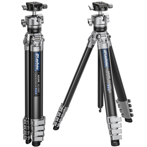 Leofoto AZ-235C+LH-30R（Silver & Black Two-Tone ） AZURE SERIES Ultra-Compact Tripod